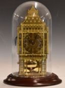 Hermle skeleton clock in the form of Big Ben, with passing strike on the hour and mechanical