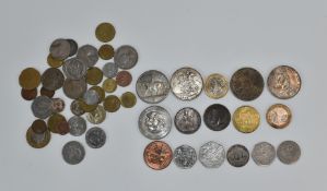 A small collection of coins to include 1889 and 1896 Queen Victoria crowns, modern £2 and 50p