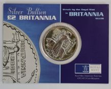 Royal Mint 2001 silver £2 Britannia, in presentation pack