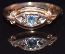 A 9ct rose gold ring, Chester 1918, size O, 1.9g