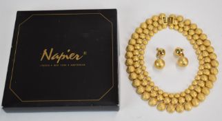 Napier necklace and earrings, in original box