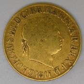 George III 1817 gold full sovereign, F+