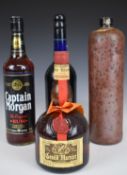 Captain Morgan rum, 70cl, 40% vol, Grand Marnier orange liqueur 24 fl ozs, 38.5% vol, Harveys