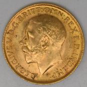 George V 1915 gold full sovereign
