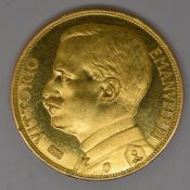 Vittorio Emanuele III 1912 gold 100 Lira coin, 32.3g