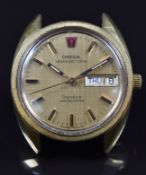 Omega Megasonic 720 Hz gentleman's chronometer wristwatch ref. ST 1980066 with day and date