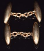 A pair of 15ct gold cufflinks, 7.8g