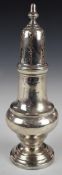 George V hallmarked silver sugar sifter of baluster form, Birmingham 1921, maker William Neale & Son