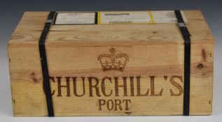 Churchill's Port case of six bottles of 1995 Aqua Alta Single Quinta Vintage
