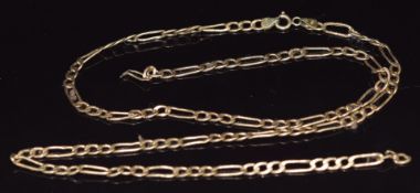 A 9ct gold curb link necklace, 6g