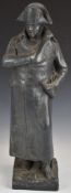 Large earthenware figure of Napoleon with impressed Austin . prod . Inc verso, H54cm