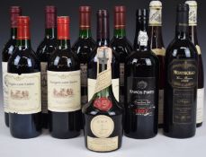 Eleven bottles of wine including two Chateau Puynard 1992 75cl 12% vol, two Puisseguin Saint-Emilion
