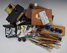 A large quantity of artist's materials including 19th/20thC mahogany artist's box with integral