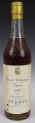 Averys Grande Champagne Cognac 1906 vintage, bottled in June 1974, 65% proof
