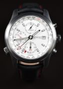 Bremont Kingsman SS-BR gentleman's world time automatic chronograph wristwatch with date aperture,