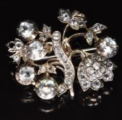 Georgian/ Victorian brooch/ pendant set with paste, 15g, 4 x 3.5cm