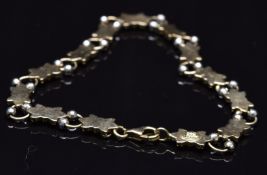 A 14ct gold bi-coloured bracelet, 7.1g