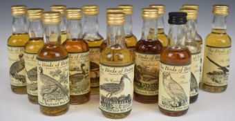 Fifteen 5cl mainly single malt whisky miniatures 'The Birds of Britain', to include Macallan 22