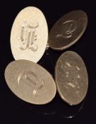 A pair of 9ct gold cufflinks, 7.6g