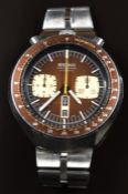 Seiko 'Bullhead' automatic chronograph gentleman's wristwatch ref. 6138-0040 with day and date