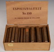 Fifty six Dutch Export Kwaliteit no 150 cigars, plus a single Henri Winterman's