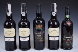 Three Martinez Twenty Year Old Tawny Port, 75cl, 20% vol together with a bottle of Taylor's 1978 LBV