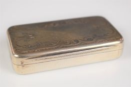 Austro-Hungarian silver snuff box with engraved decoration, silver marks dating to 1857, maker's