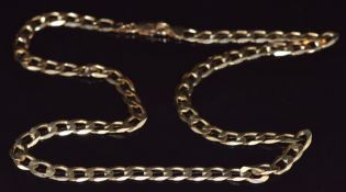 A 9ct gold curb link necklace, 27.9g