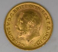 George V 1913 gold full sovereign