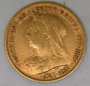 Queen Victoria 1899 gold half sovereign