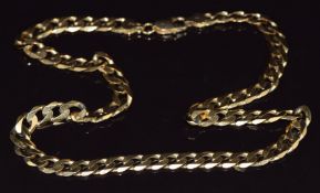 A 9ct gold curb link necklace, 37g