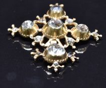 A late Georgian/ early Victorian pendant set with foiled paste, 6g