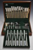 Viner's Studio retro 12 place setting canteen of stainless steel cutlery and boxed set of matching