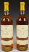 Two Chateau d'Yquem Lur Saluces 1995, 750ml, 13.5%