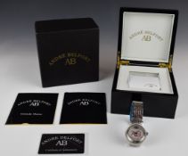 André Belfort Grande Dame gentleman's automatic wristwatch ref. AB-8910 with date aperture, red
