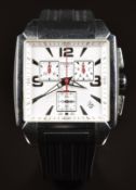 Tissot Quadrato gentleman's chronograph wristwatch ref. T005.517A with date aperture, luminous