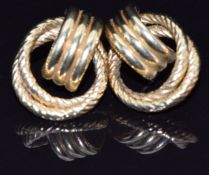 A pair of 9ct gold earrings, 2.8g