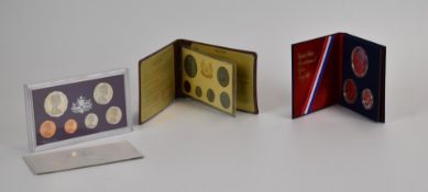 1776-1976 USA Bicentennial silver proof coin set together with a Royal Australian Mint B.U 1977