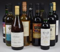 Eleven bottles of wine including Cotes du Rhône, M Chapoutier 2005, 750ml, 13.5%, Carmen Merlot