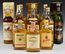 Eleven bottles of whisky comprising Glenfiddich Special Reserve 75cl, Grant's Family Reserve 70cl,