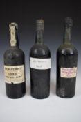 Three vintage Port, comprising two with replacement written labels Offley Boa Vista 1954 and