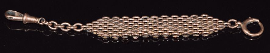 A 9ct gold fob chain, 10.2g