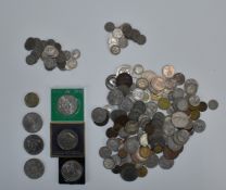 Approximately 298g of pre 1947 UK coinage, together with some sundry examples and some modern