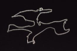 A 9ct white gold necklace/ chain, 2.4g