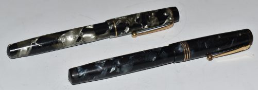 Summit fountain pen and a Swan Leverless pen, both with 14ct gold nibs