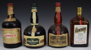 Cointreau, 1ltr, 40% vol, Grand Marnier Cream, 1ltr, 17% vol, Grand Marnier Liqueur 94.6cl and a
