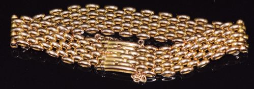 Edwardian 15ct gold bracelet, 19.6g