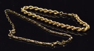 Two 9ct gold bracelets,4.7g