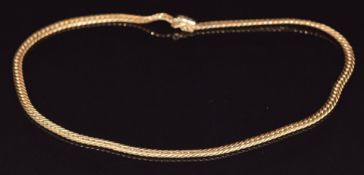 A 9ct gold curb link necklace, 9.8g