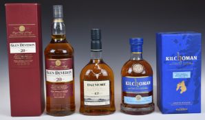 Three bottles of Highland Single Malt Scotch Whisky comprising Glen Deveron aged 20 years, 1ltr, 40%